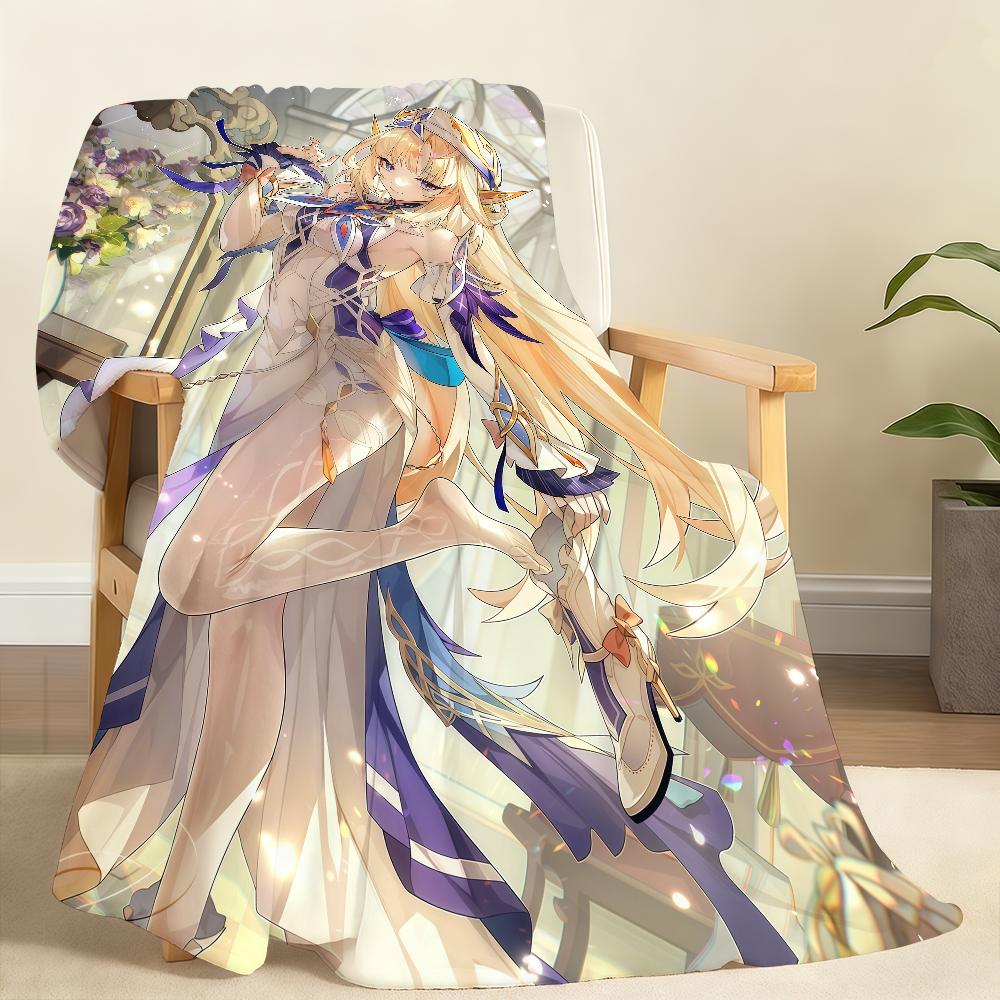 Nicole Reeyn Genshin Impact Blanket Soft Throw Blanket for Home Bedroom Bed Sofa Picnic Travel Office Rest Cover Blanket Gift