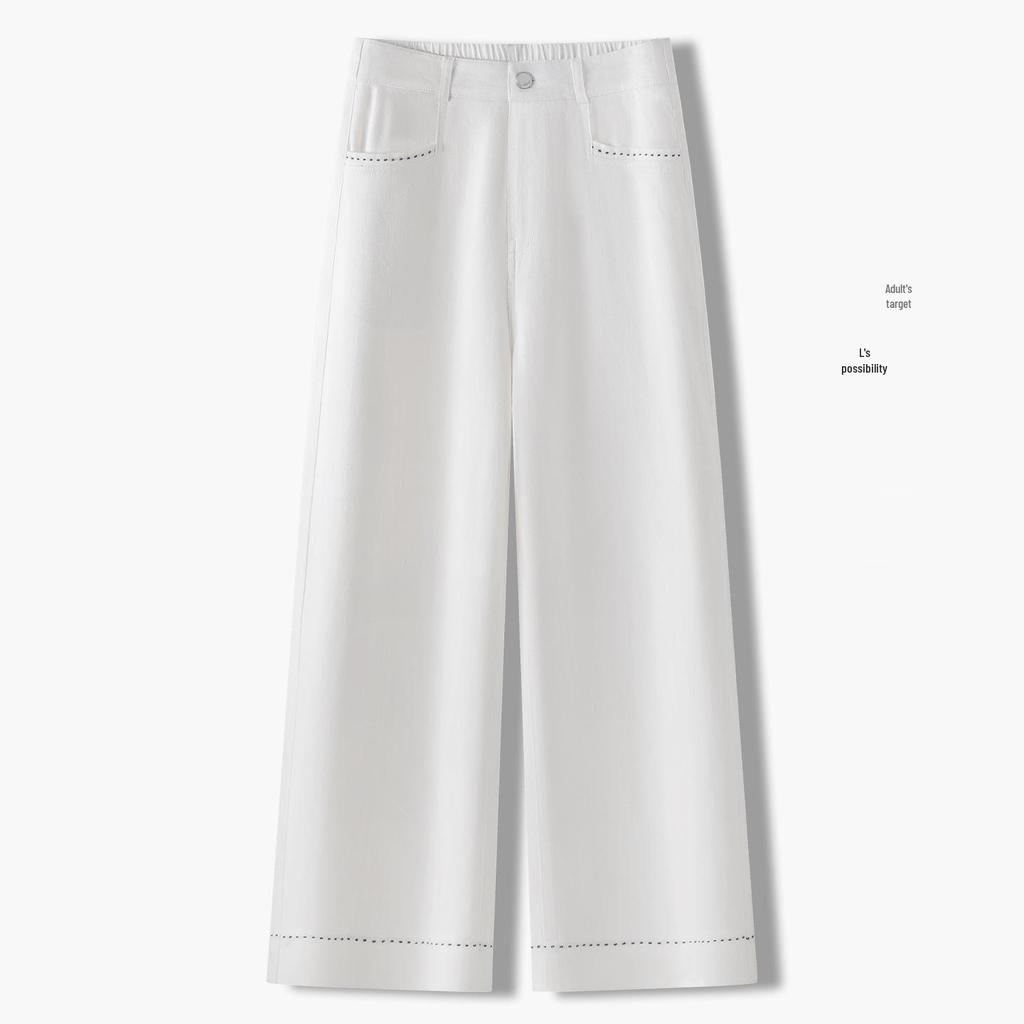 Women's Summer High-Waisted Loose Straight-Leg Wide-Leg Jeans