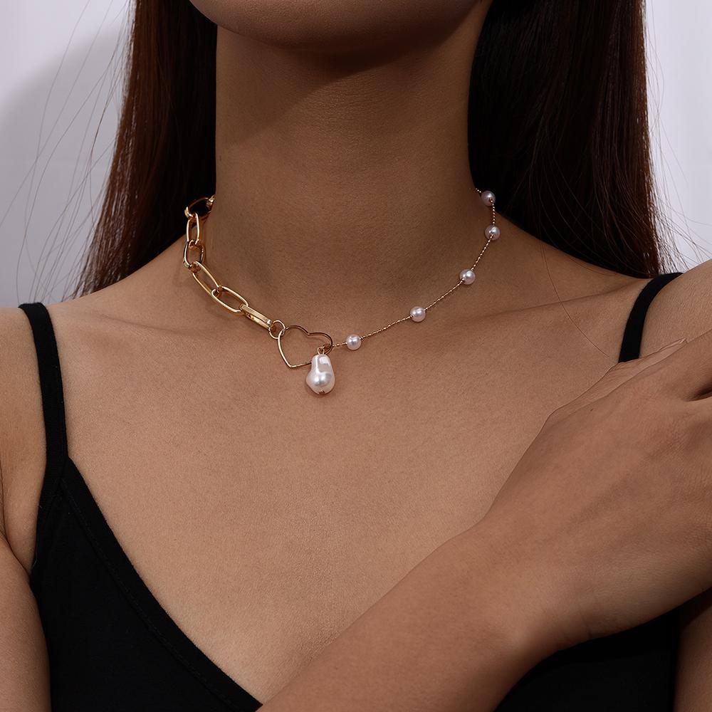 Elegant Water Drop Pearl Choker Necklaces Pendants for Women Girls Party Jewelry Gifts