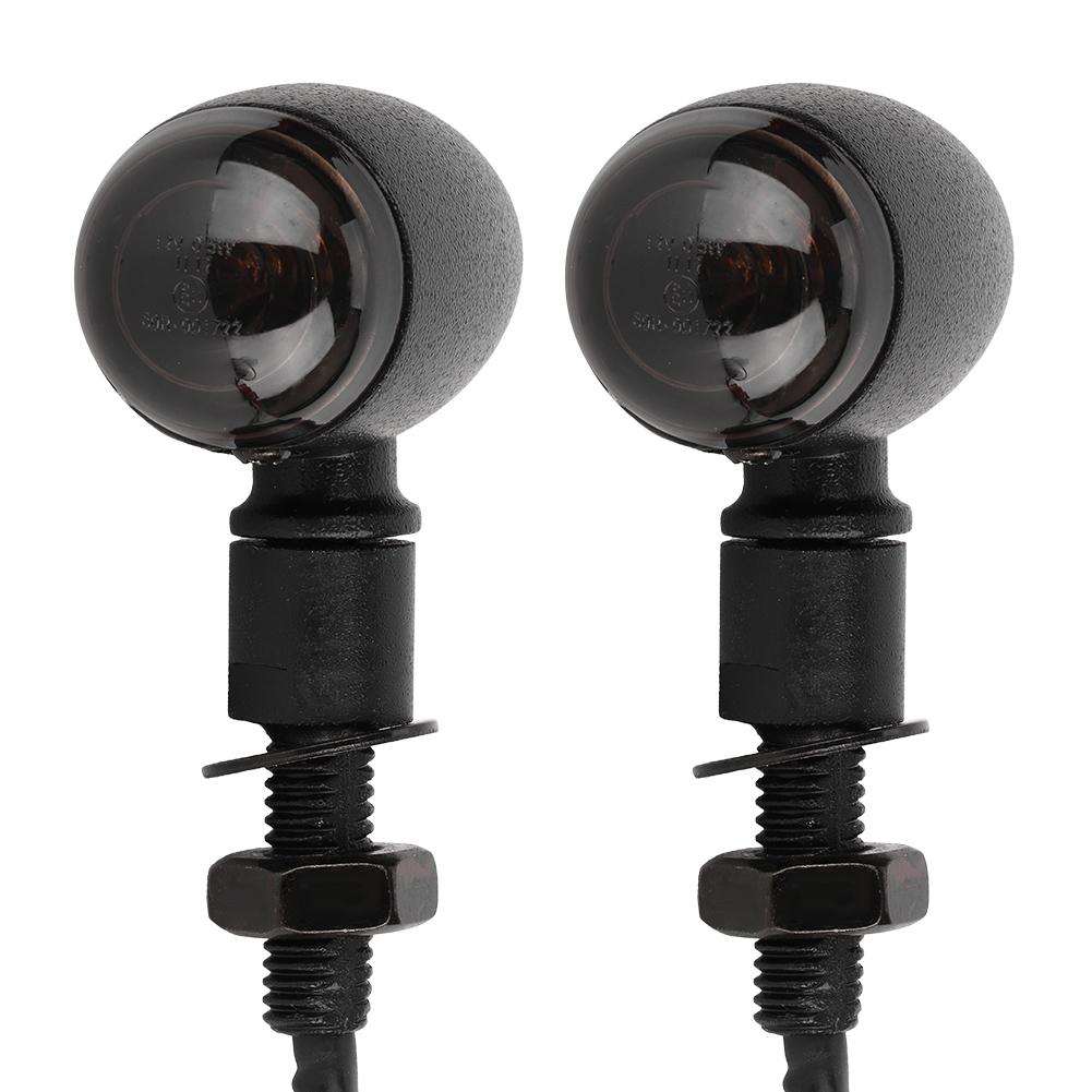 

Retro Bullet Motorcycle Taillights Brake Turn Signal Light Indicator Black