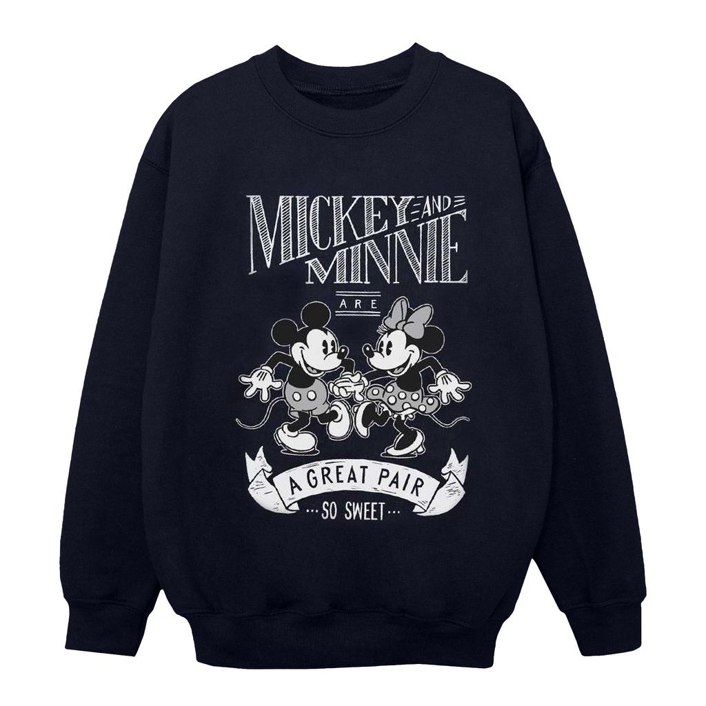 Disney Girls Mickey And Minnie Mouse Great Pair Sweatshirt