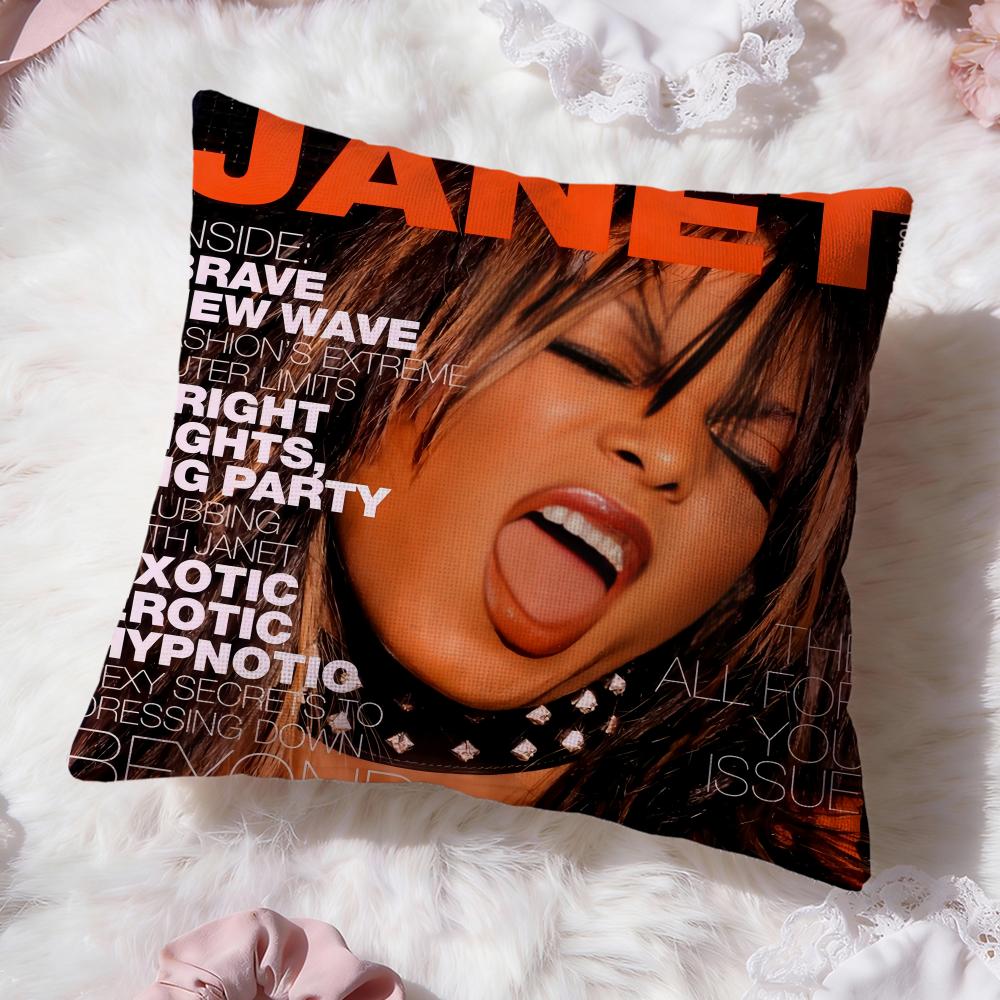 Cute J-JanetS J-JacksonS Cushion Cover Premium Comfort Reversible Pillow Cove -Two in One Design for Any Room & Car Interior