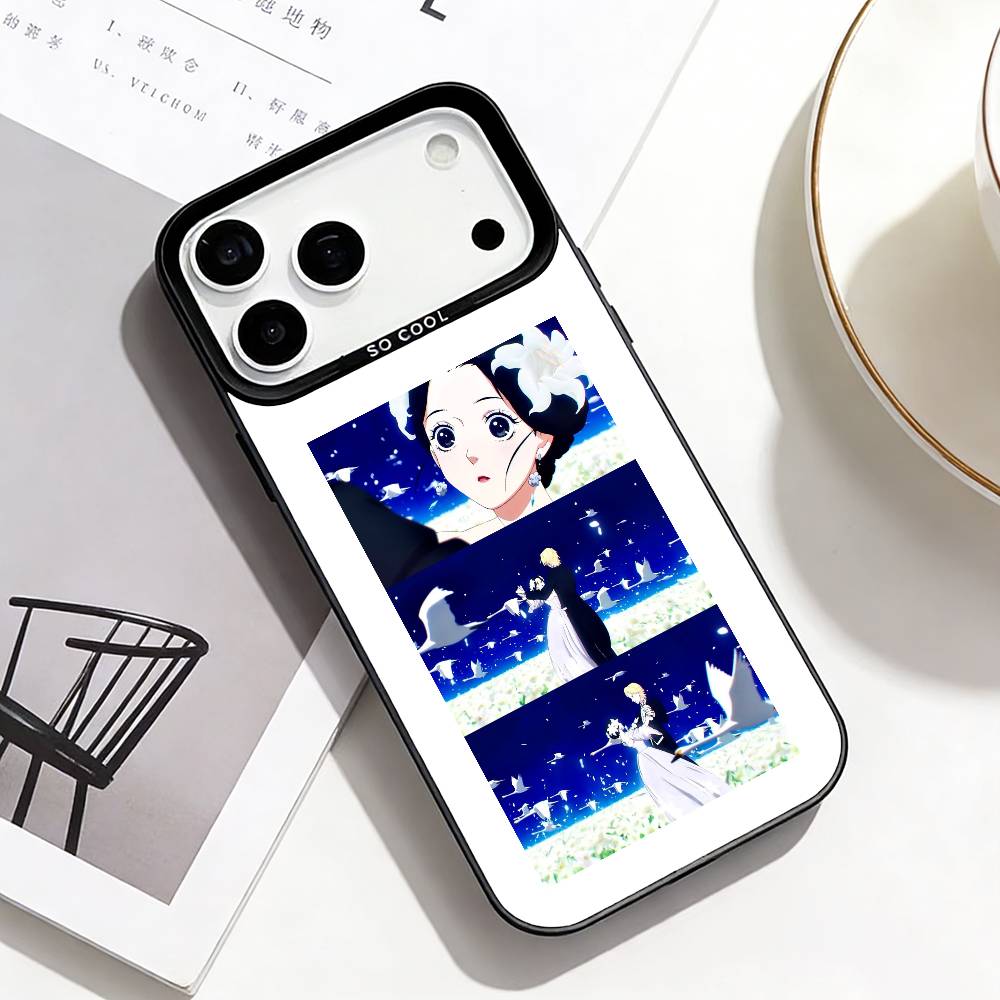 Love Through a Prism Phone Case For iPhone17,16,15,14,13,12,Pro Max Black Colored Silver Plated Inside Cover