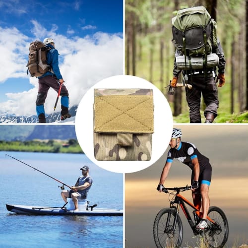 Utility Gadget Pouch, Small Outdoor Pouch, Storage Bag, Document Bag, Camouflage Phone Bag, Outdoor Rock Climbing Adventure Tool Waist Gadget Pouch, M