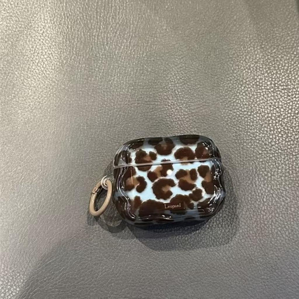 Transparent Blue Brown Leopard Print for Airpodspro1 Protective Case AirPods 1 Apple Earphone Cover 1st Generation 1st Generation 1st Generation