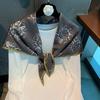 Spring and Autumn Premium Triangle Scarf Double Layer Satin Korean Edition Small Shawl Silky Smooth Foreign Style Neck Protection Silk Scarf Scarf