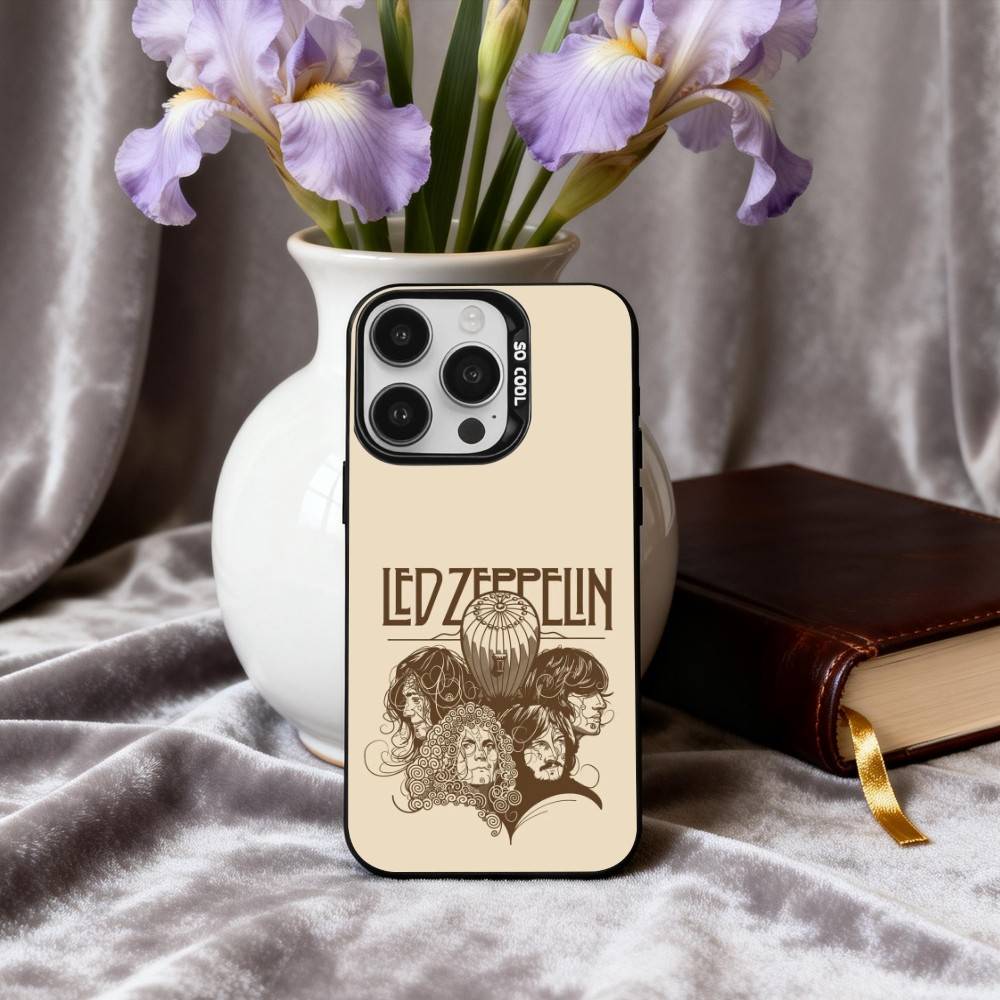 Rockin L-Led Z-Zeppelin BAND Phone Case For iPhone17,16,15,14,13,12,11 Plus,Pro Max Candy Silver Plated Inside Cover
