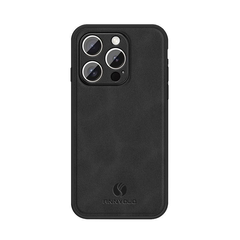 

Non-Slip Shockproof Leather Case for Iphone 16 Pro Max 17 16 Plus Iphone17 Iphone16 Mobile Phone Accessories Cases iPhone 16 Plus чорний