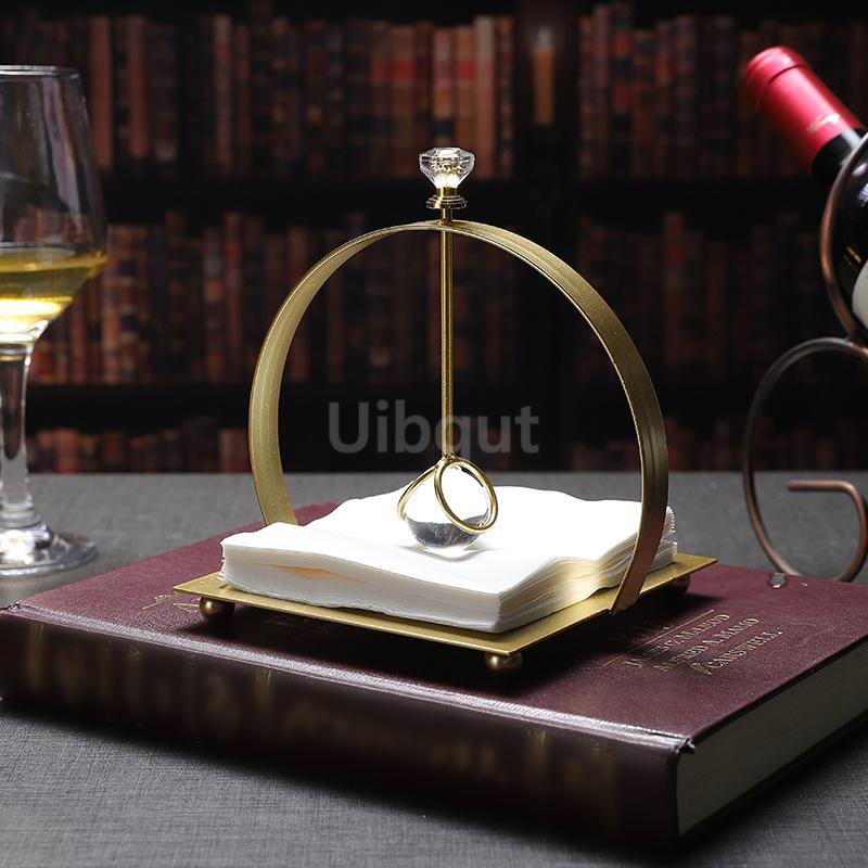 Western restaurant table napkin holder Elegant tissue holder Commercial napkin holder for hotels Creative desktop paperweight