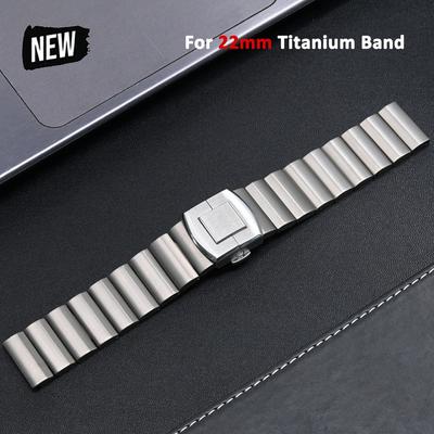 22mm Titanium Luxury Strap for Huawei GT4/3Pro 46mm 316L Stainless Steel Buckle Bracelet for Huawei Watch 4/4Pro Ultimate Band