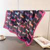 2026 New Printed Imitation Silk Square Scarf Shawl Versatile High-end Feeling Series Neck Small Headscarf Women
