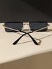 1/2Pcs Unisex Metal Square Frame Fashio Rimless Sunglasses For Outdoor Beach Party