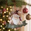 Luxury 3D Retro Resin Christmas Tree Ornaments: Old Man Bell Pendant with Gift Bag