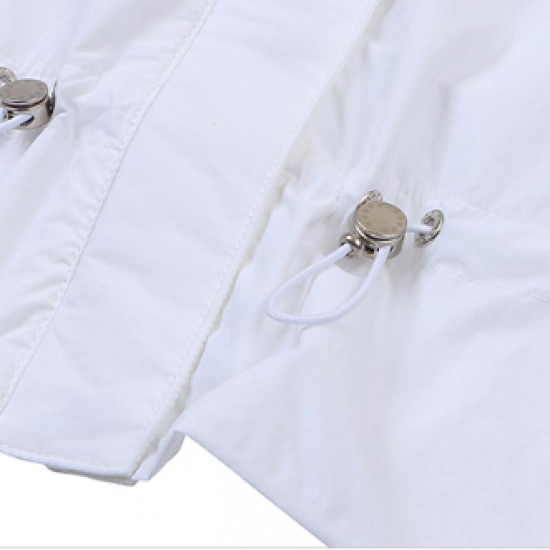 Onoff Women S Windbreaker Semi Crop Jumper Of1102la White