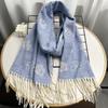 Long Tassel Imitation Cashmere Scarf and Shawl with High End Feel. New Lotus Warm Long Scarf for Autumn and Winter.