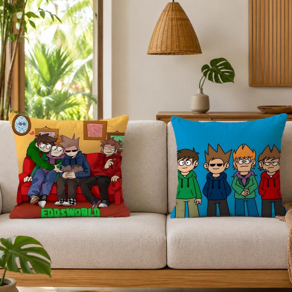 Cartoon Anime Eeddsworld Cushion Cover Organic Linen Square Pillow Case Durable Nonallergenic And Kind To Skin