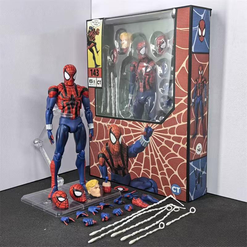 In Stock Ct Toys Spiderman Mafex 143 Ben Reilly Comic Ver The Amazing Spider-Man 001 Anime Action Figure Figurine Toy Model Gift