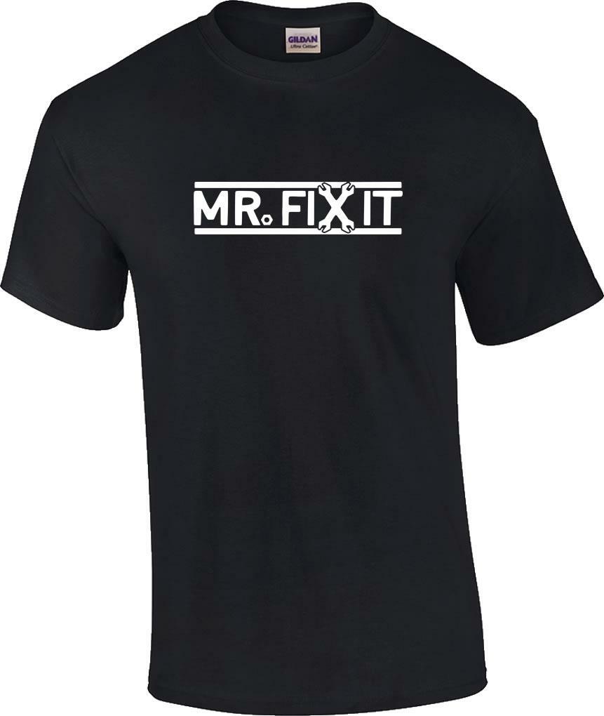 Mr Fix It T-Shirt Father s Day Funny Dad Construction Mechanic Tee M