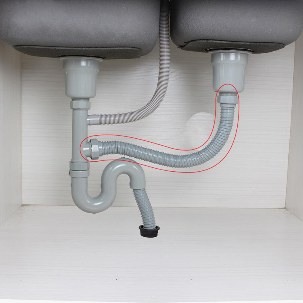 45cm Küchenspülbecken Abflussrohr Für Küchenspülbecken, Badewannen, Waschmaschinen, Geschirrspüler Anschluss 45mm (G1-1/2") Zubehör