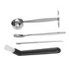 Coffee Tamper Spoon Stirring Spoon Coffee Art Pen Dual  Coffee Tamping Scoop Kit with Cleaning B