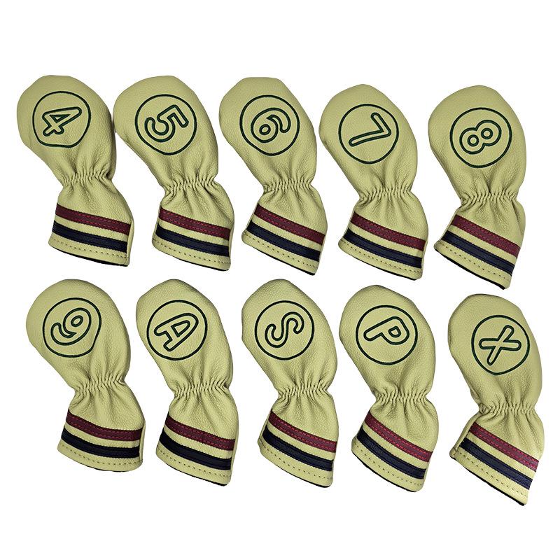 PU Leather Golf Club Protective Sleeve: Head Covers for Woods, Irons, and Putters