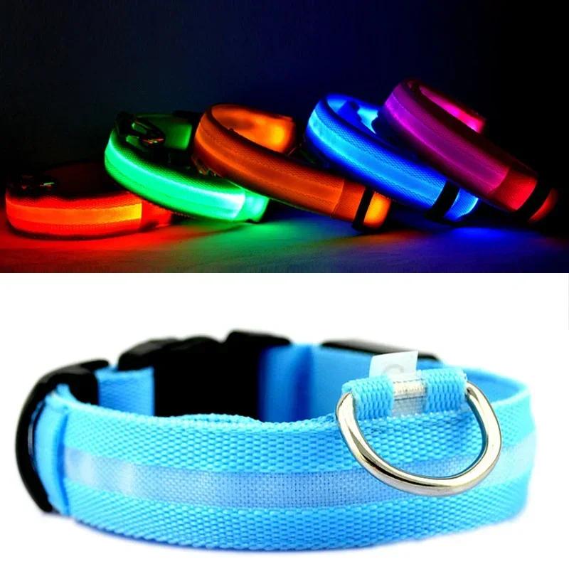 Collare Luminoso per Cani Collare Anti-smarrimento per Cani Cuccioli Forniture Luminose Notturne Prodotti per Animali Accessori Set Pettorina e Guinzaglio per Cani