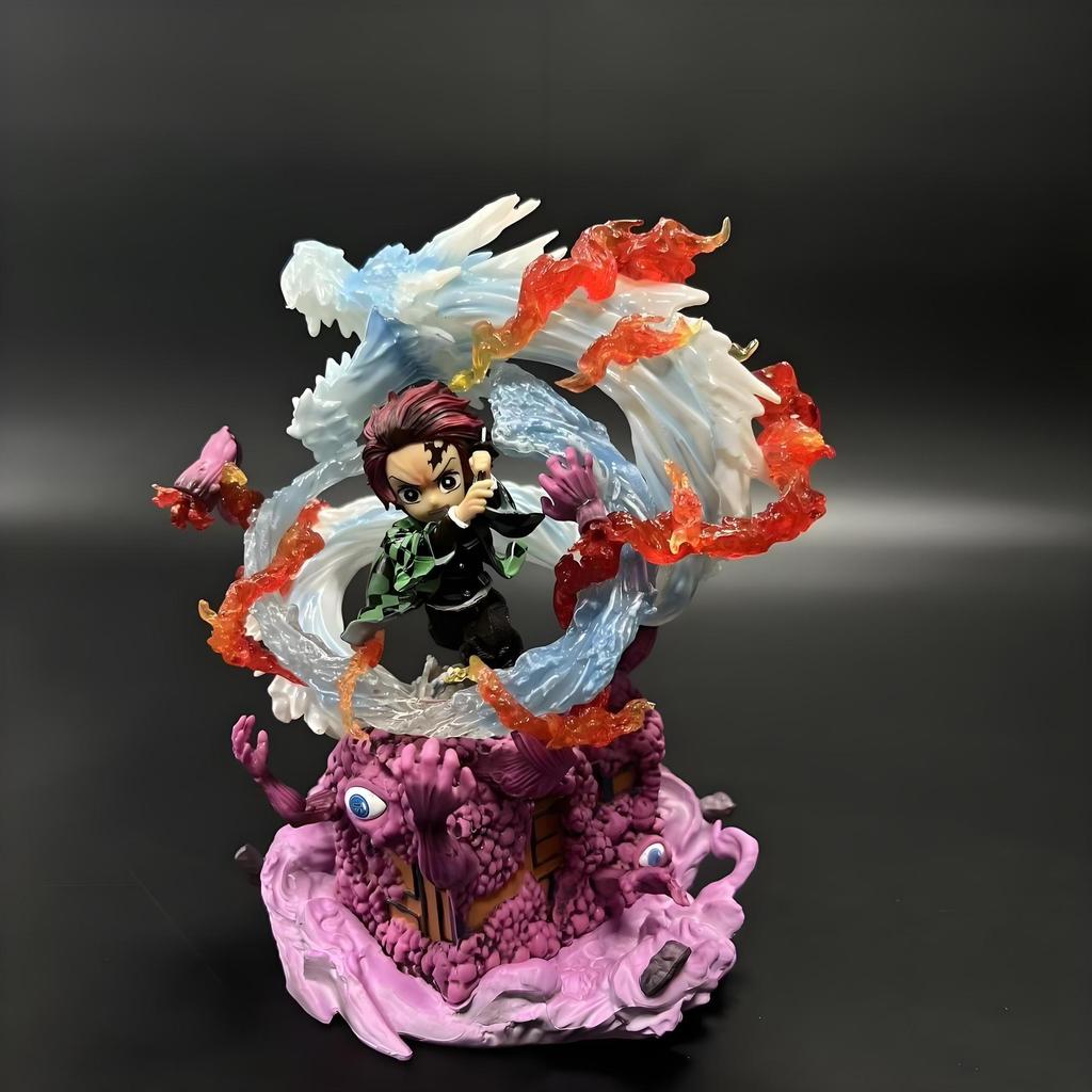 18CM demon slayer figuras G5 Water Breathing Tanjiro Glowing Collectable Desktop Vehicle-mounted Gift Favorite PVC figures
