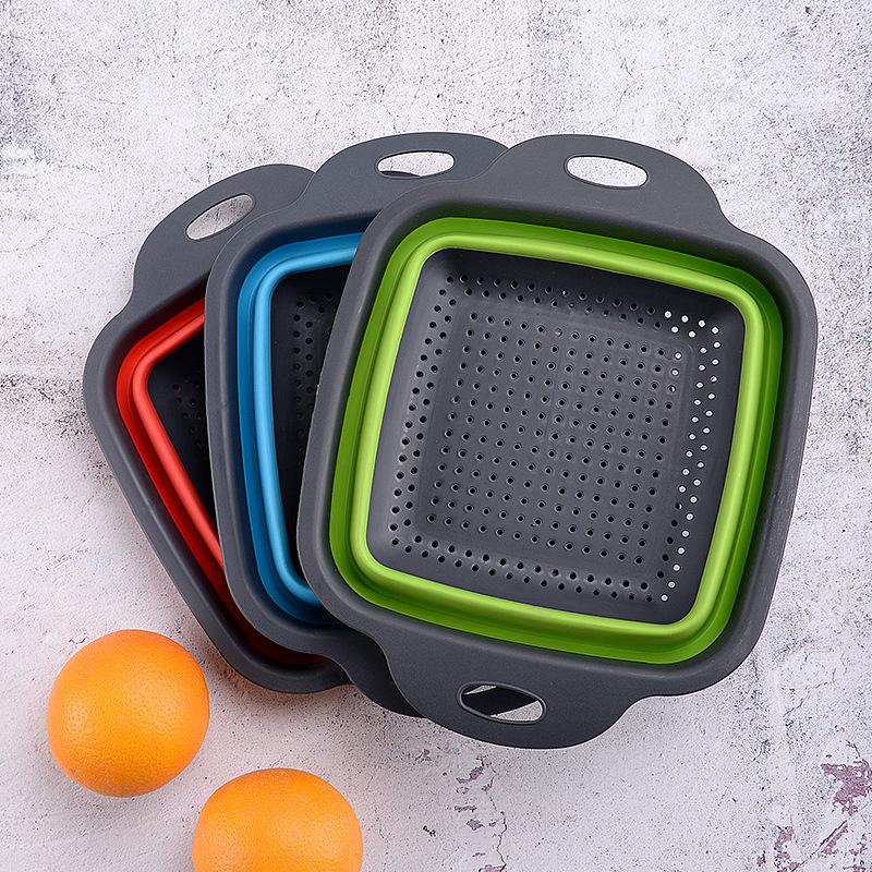 Einziehbarer Wandmontierter Küchenkorb: Eckiges & Rundes Gemüse- und Obstwaschbecken