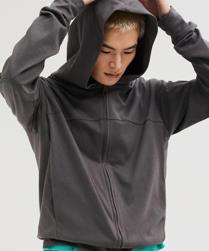 Leire Slim Fit Light Hooded Zip-Up [Charcoal]