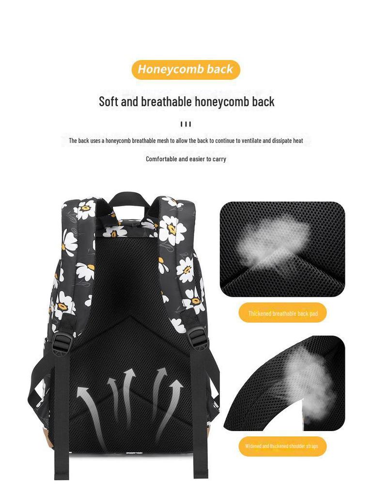 Stylowy Wodoodporny Zestaw Plecaka dla Studentów: Słodki nadruk, idealny do szkoły i na zewnątrz