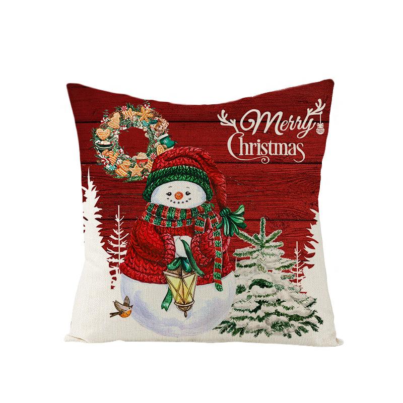 

Новая Рождественская наволочка Домашнее праздничное украшение Диван Прикроватный автомобиль Подушка Чехол для подушки 45 * 45Cm (without pillow core)