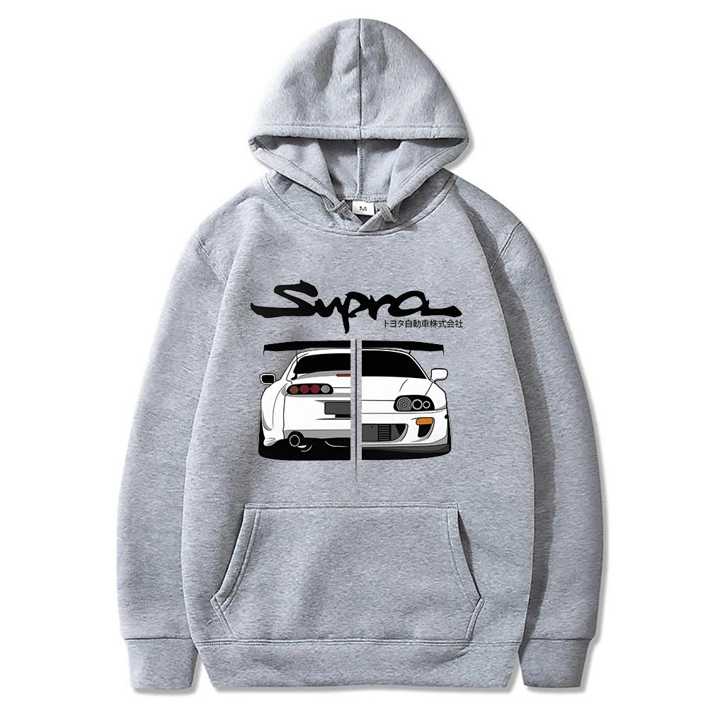 2023 Initial D Supra Hoodies Herren und Damen JDM Manga Print Locker Lässig Langarm Japanisches Lässiges Sportliches Sweatshirt
