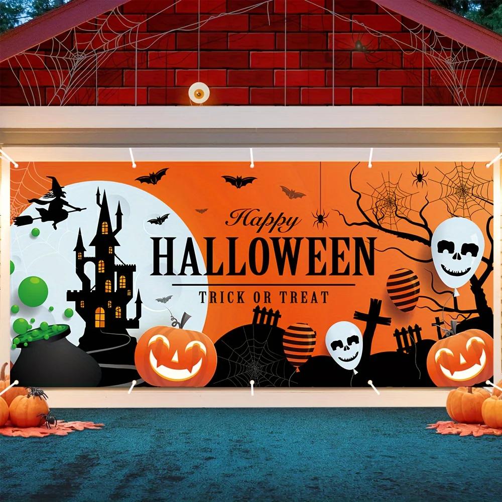 Halloween garage door banner decorations are used for parties and festive decorationszyc