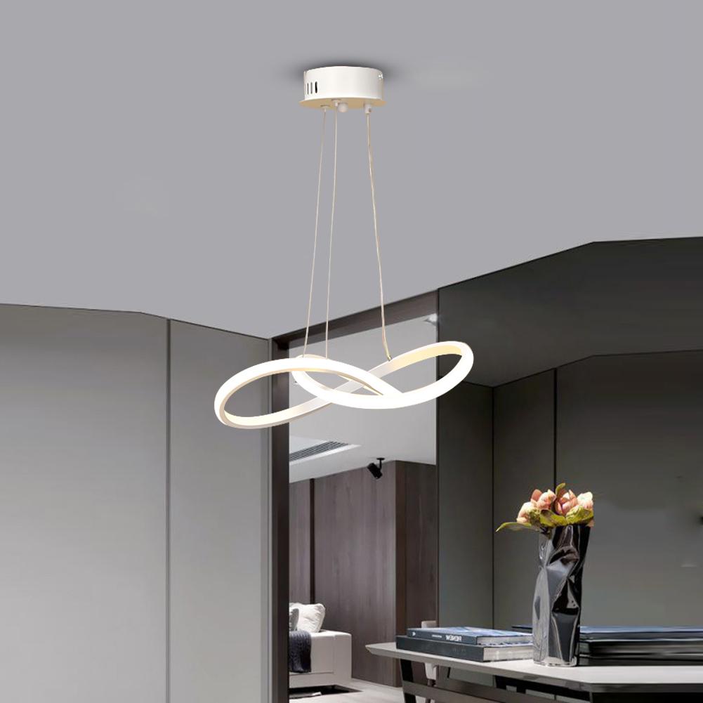 Circle Rings LED Pendant Lamp Acrylic Aluminum Bedroom Chandelier Home Decoration Light Fixture for Living Room Restaurant Villa