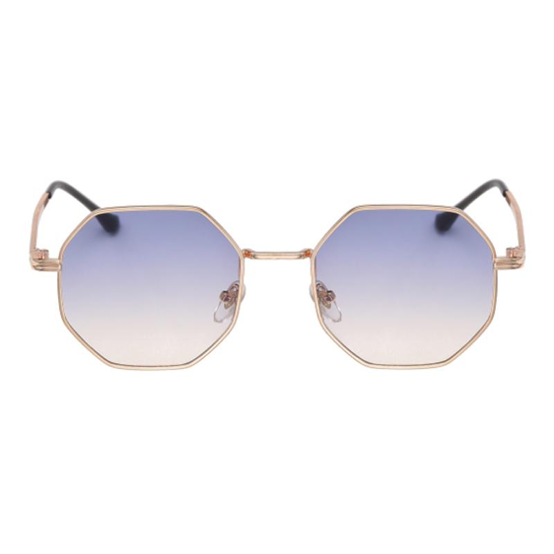 Luxury Square Sunglasses Man Woman Fashion Small Frame Polygon Sun Glasses Metal Vintage Retro Brand Octagon