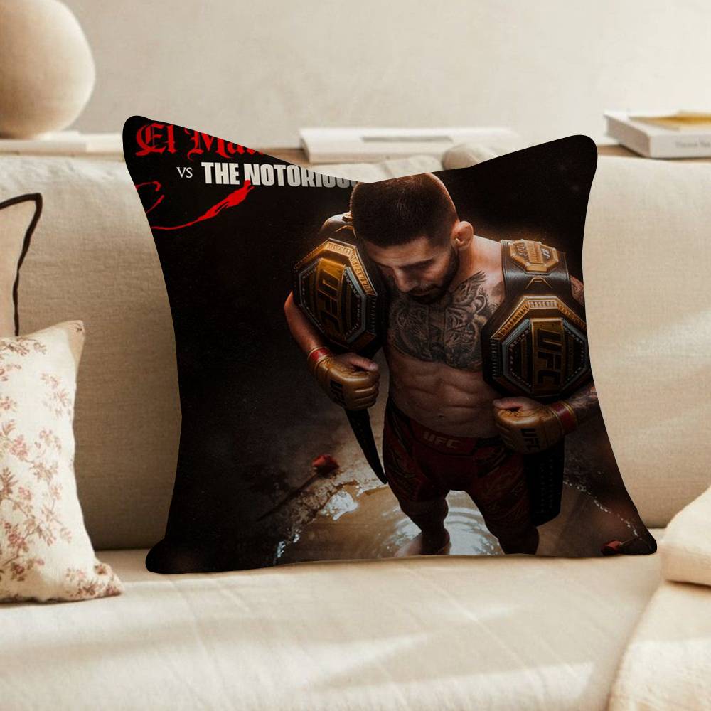 Mixed Martial Athlete IIlia TopuriaS Cushion Cover Polyester Sofa Cushions Decorative Throw Pillows Home Decoration Pillowcover