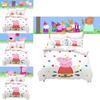 Cartoon Peppa Pig Digitaldruck Bettwäsche-Set mit Daunenbettbezug zur Schlafzimmerdekoration