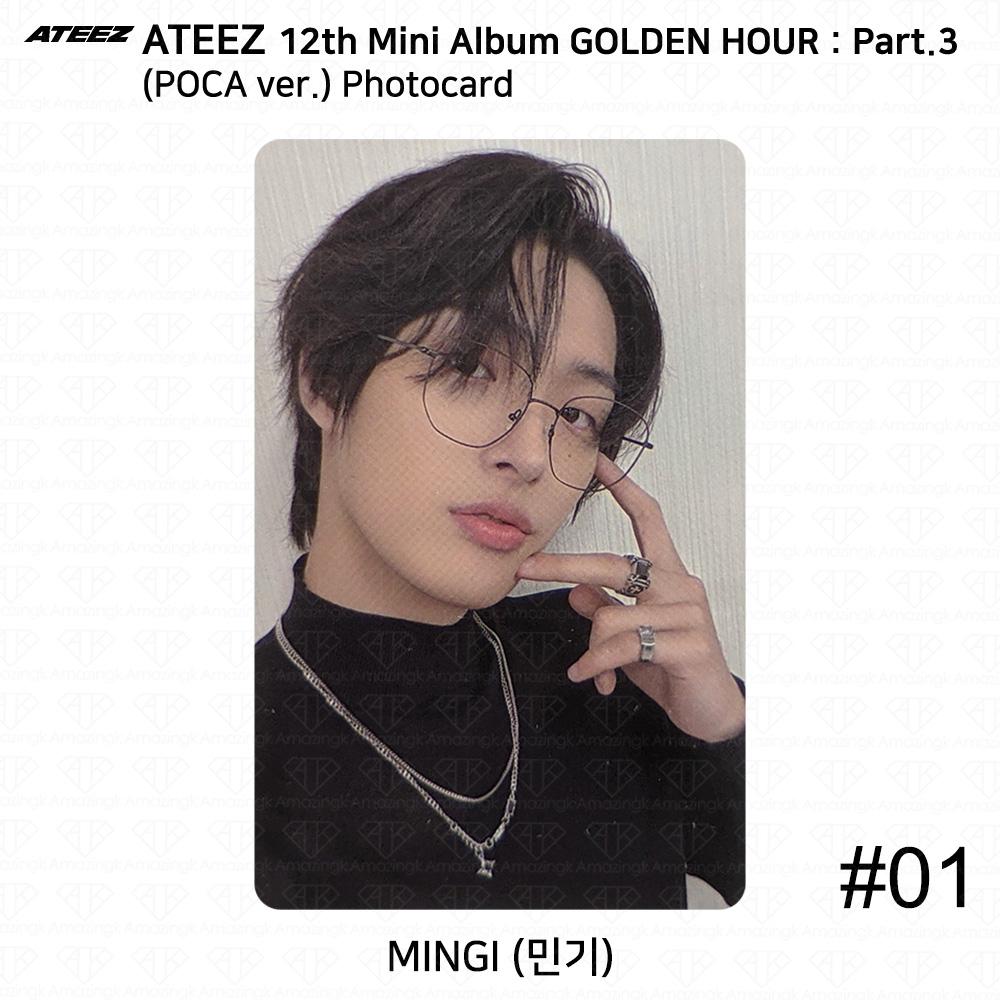 

ATEEZ 12-й мини-альбом Golden Hour Part.3 версия POCA. Официальная фотокарточка QR-карта Mingi - Photocard #1