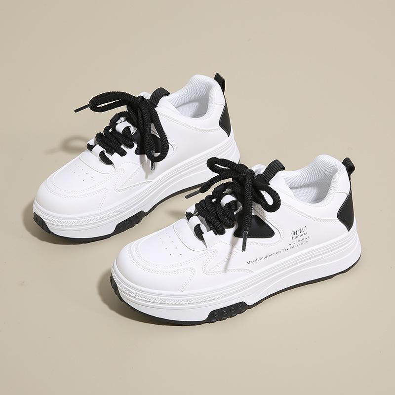 Fashion 2025 Spring New Platform Sports Shoes for Women Korean Edition Versatile Comfortable Breathable Sports Style Casual Shoes Women