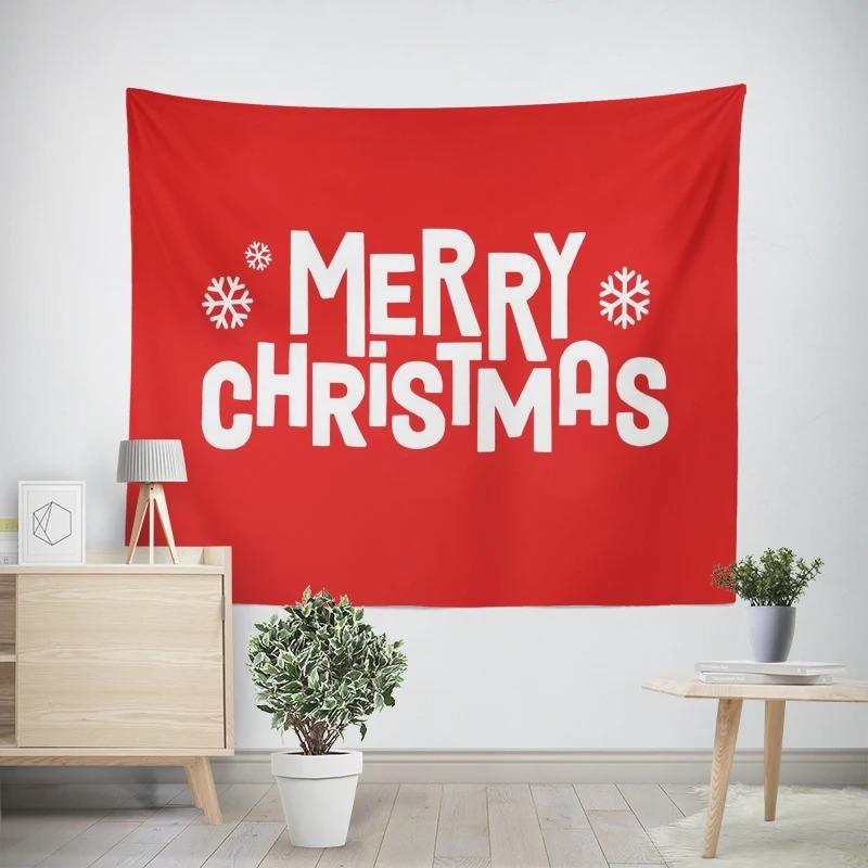 Christmas New Year Pattern Living Room Bedroom Decorative Tapestry