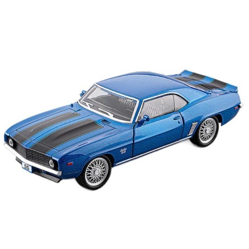 

Diecast 1/32 Scale Chevrolet Camaros SS Alloy Sports Car Model with Sound and Light Pullback Metal Toy Car Gift Children Boy Miniature синій