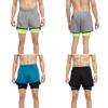 Men's Quick-Dry Double Layer Running Shorts with Inner Lining and Phone Pocket