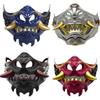 Devil Samurais Mask Halloween Cosplay Mask Half Face Mask Masquerade Mask Party Mask Japanese Mask for Carnivals