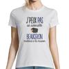 Women's T-shirt - Beauceron - Round Neck - Short Sleeves - White Cotton - Humor
