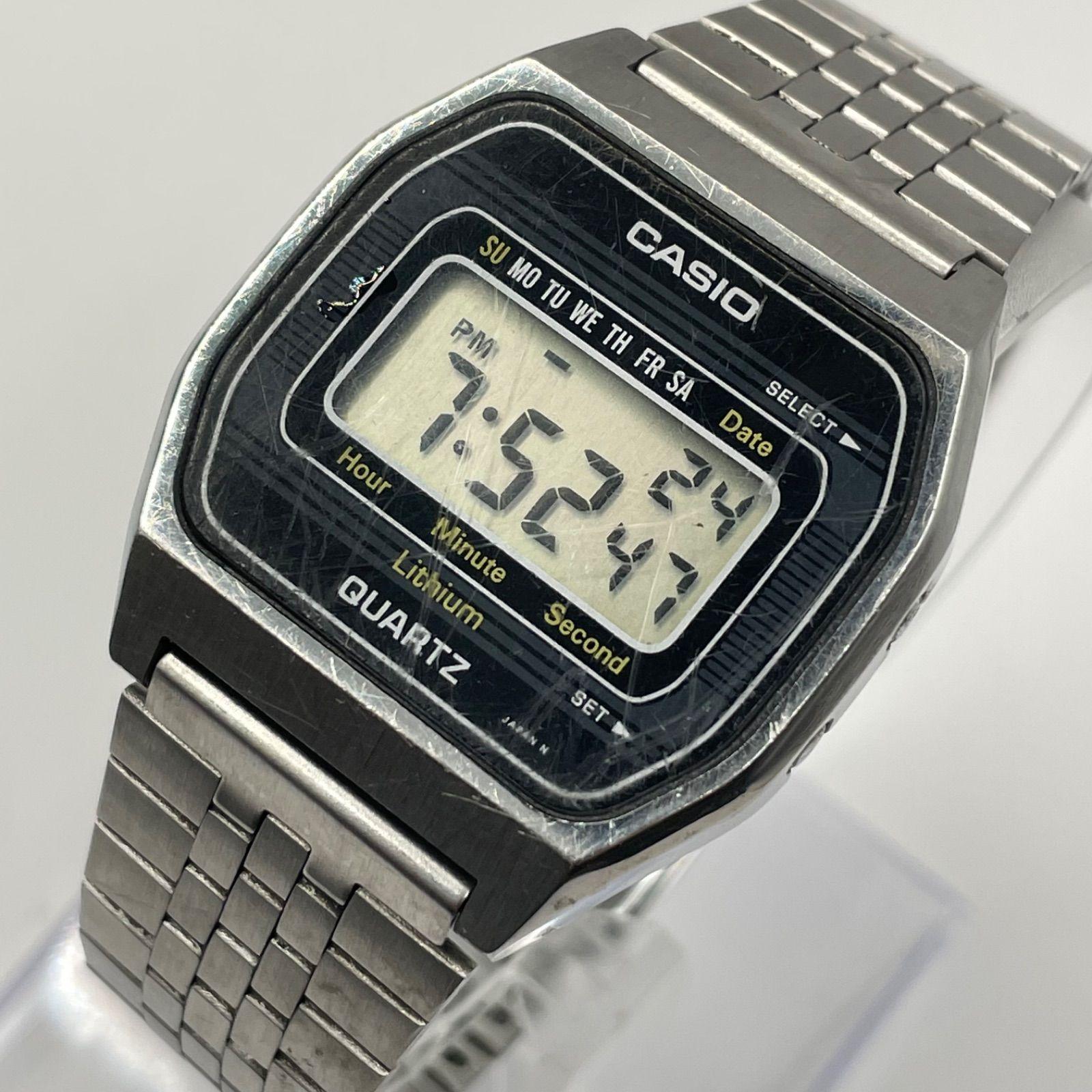 Used [New Battery] CASIO Casio B815 Digital Watch Working Good Condition Vintage Retro Chipkashi Cheap Casio Square Silver Metal Band Stainless Steel