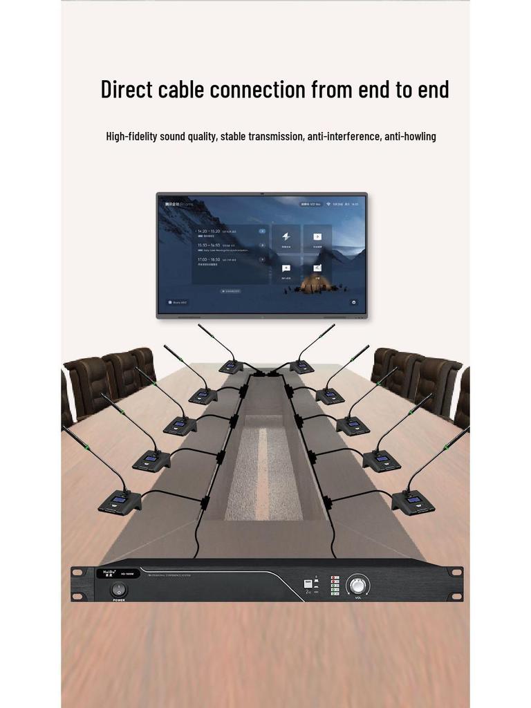 HuiDu HD-1600M Wired Conference Gooseneck Microphone System