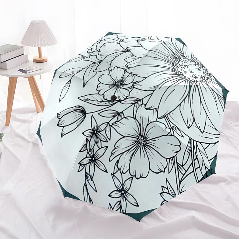 1pc Floral Bouquet Automatic Open/Close Umbrella - Compact Travel Umbrella, Gift for Birthdayyy251208180