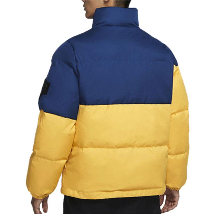Nike Premium Warm Patchwork Woven Cotton Stand-Up Collar Casual Jacket Men Outerwear Sunset-Yellow CK6779-761