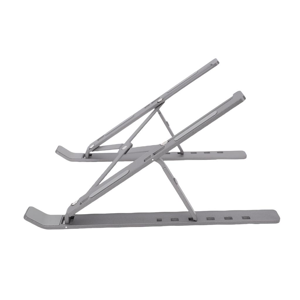 Laptop Desk Stand Aluminum Alloy 6 Heights Lightweight Non Slip Foldable Laptop Holder Mount for 10 to 15.6in Computer