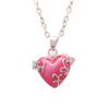 Personalized Brass Heart-shaped Epoxy Storage Necklace Pendant